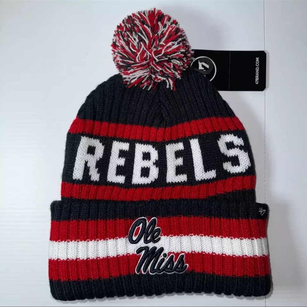 Rebels Kids Pom Beanie - Black and Red